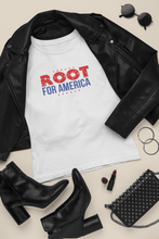 Load image into Gallery viewer, WAR Root For America Performance Womens Crewneck T-shirt

