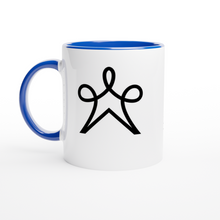 Load image into Gallery viewer, We Create Love White 11oz Ceramic Mug with Color Inside
