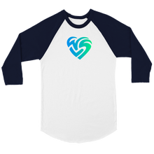 Load image into Gallery viewer, We Create Love Unisex 3/4 sleeve Raglan T-shirt
