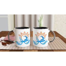 Load image into Gallery viewer, Surf City Diet White 11oz Ceramic Mug with Color Inside
