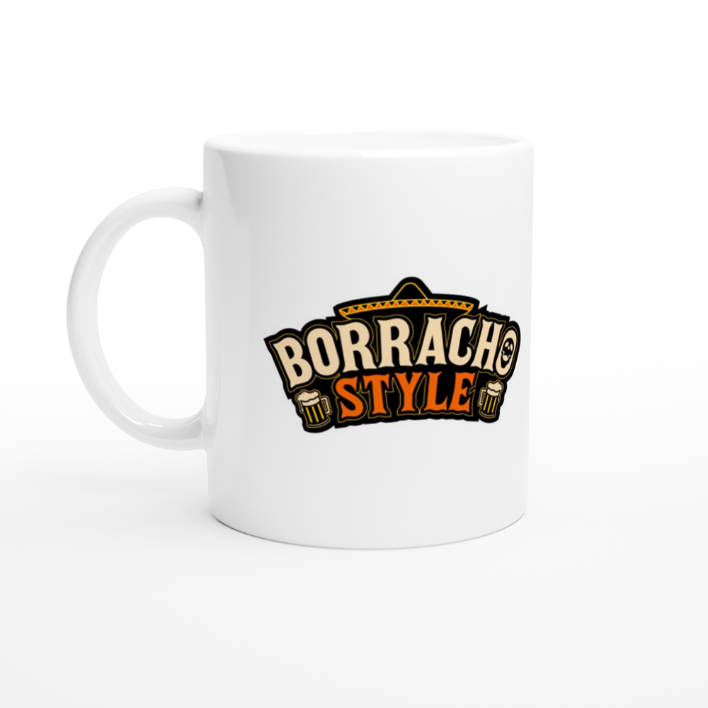 Borracho Style White 11oz Ceramic Mug