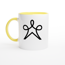 Load image into Gallery viewer, We Create Love White 11oz Ceramic Mug with Color Inside
