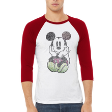 Load image into Gallery viewer, Mickey Mouse Unisex 3/4 sleeve Raglan T-shirt
