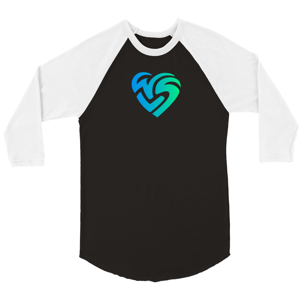 We Create Love Unisex 3/4 sleeve Raglan T-shirt