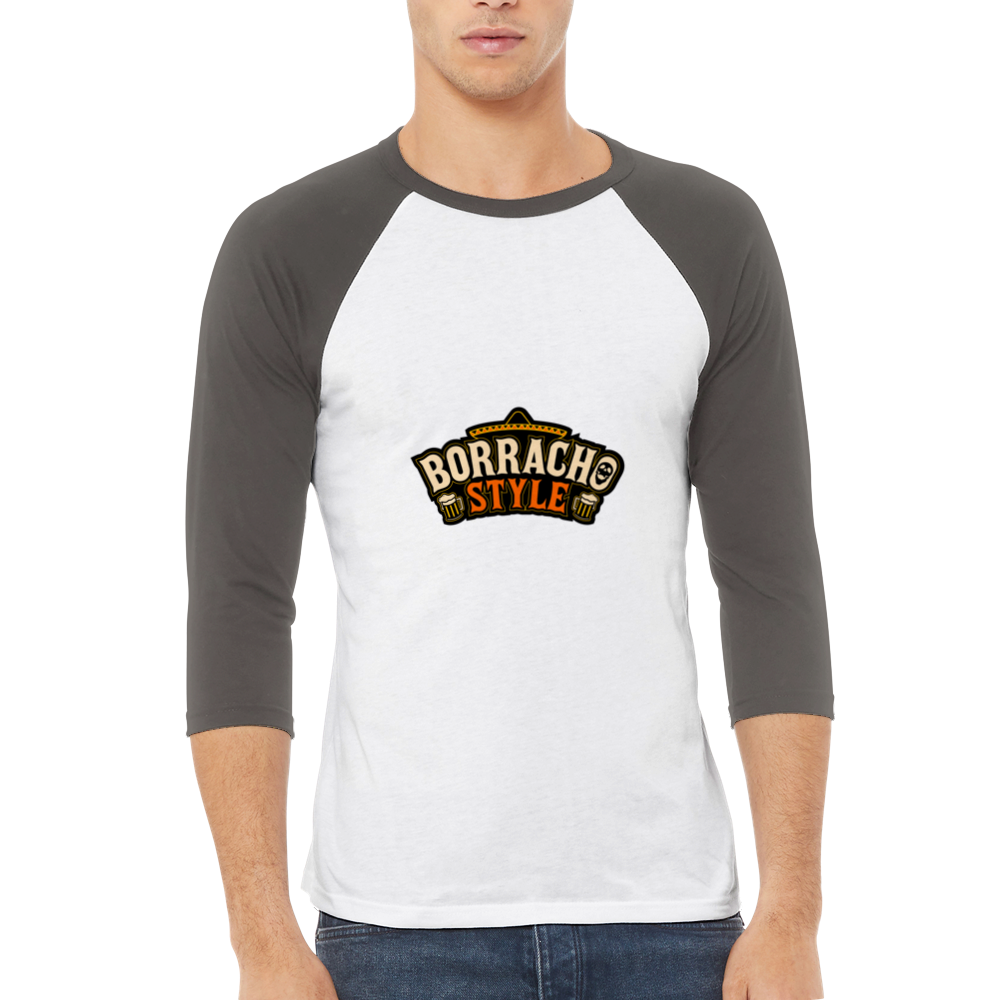 Borracho Style Unisex 3/4 sleeve Raglan T-shirt