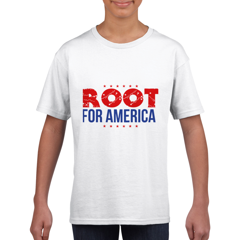 WAR Root For America Classic Kids Crewneck T-shirt