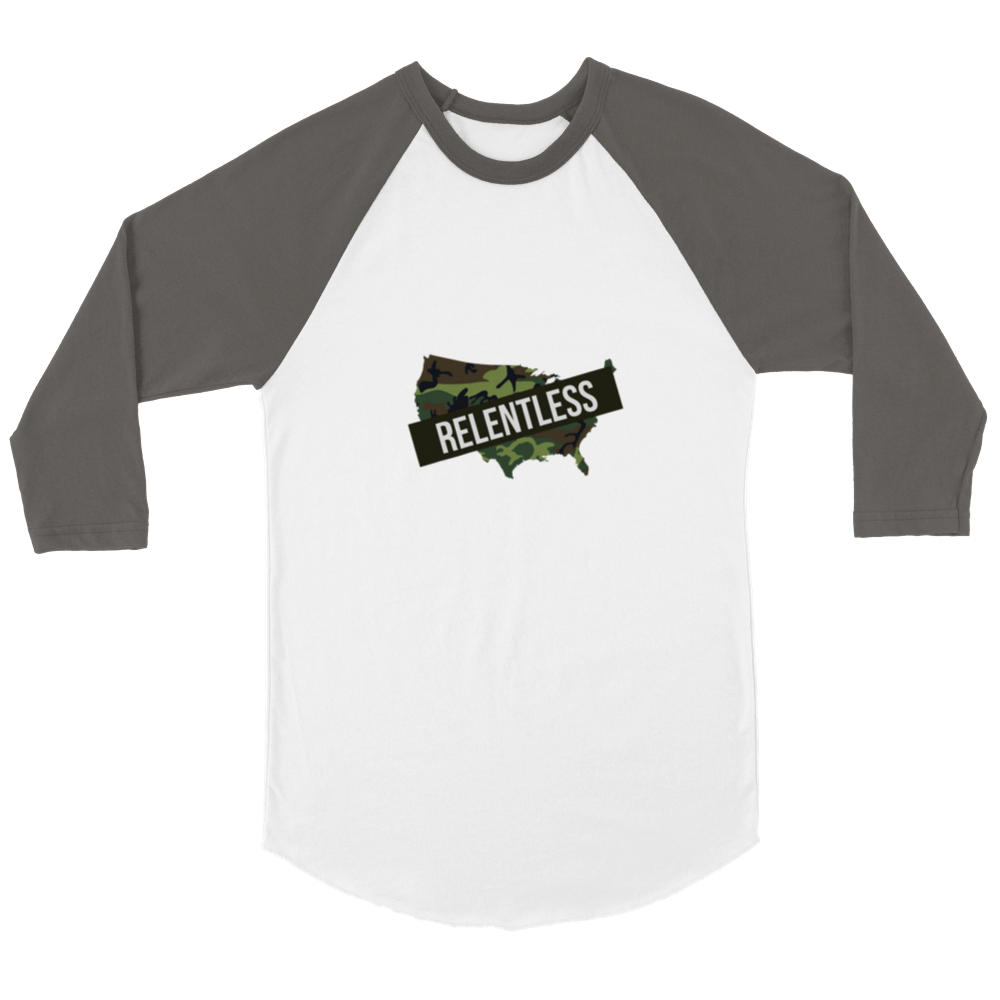 WAR Relentless Unisex 3/4 sleeve Raglan T-shirt