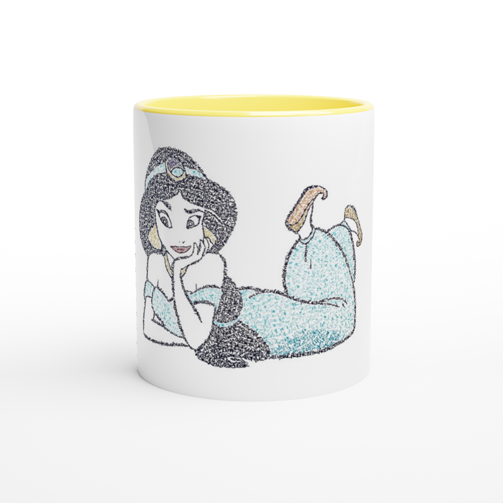 Jasmine (Aladdin) White 11oz Ceramic Mug with Color Inside