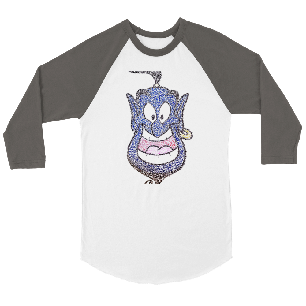 Genie (Alladin) Unisex 3/4 sleeve Raglan T-shirt
